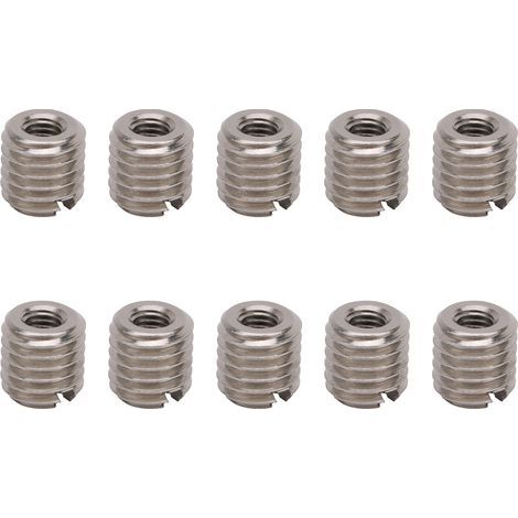 Threaded inserts, stainless steel repair tools, female M5x0.8, male M10x1.5, 10 pieces (1/5)
