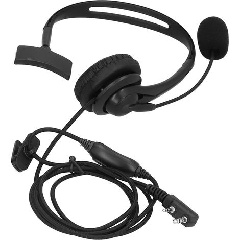 Kit oreillette micro pour talkie-walkie, fonction VOX, unilatérale compatible Kenwood KPG27D THD7 TK208 (1/5)