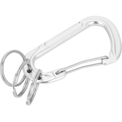 Multifunktionaler Karabiner aus Aluminiumlegierung für Wandern und Klettern, silbernes Outdoor-Zubehör