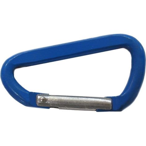 Asymmetric Carbine Carabiner Hook 6MM (Blue Aluminium Spring Snap Fastener) (1/5)