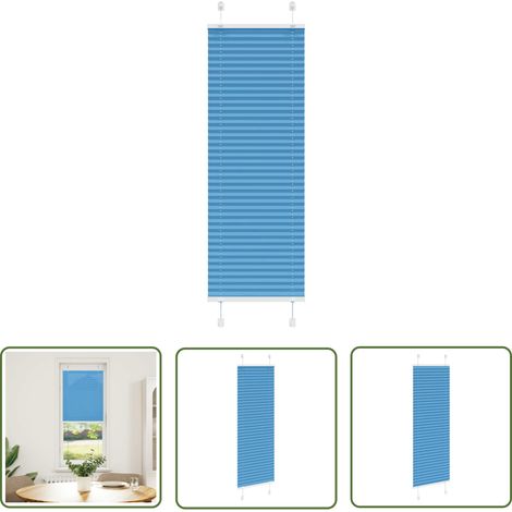 vidaXL Store plissé bleu 40x100 cm largeur du tissu 39,4 cm polyester (1/5)