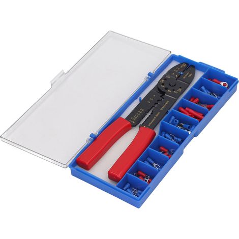 Elektrisches Crimpwerkzeug-Set mit Abisolierzange, für Verdrahtungsprojekte, isoliertes PVC, Komplettset (1/5)