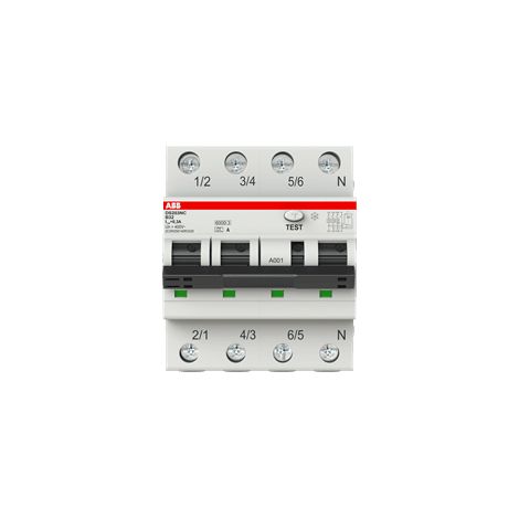 Interruttore differenziale DS203NC 3P+N (Neutro a destra) B32 300mA 6kA A - ABB2CSR256140R3325