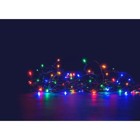 Guirlande lumineuse de Noël 192 LED multicolore 16 m câble vert (1/2)