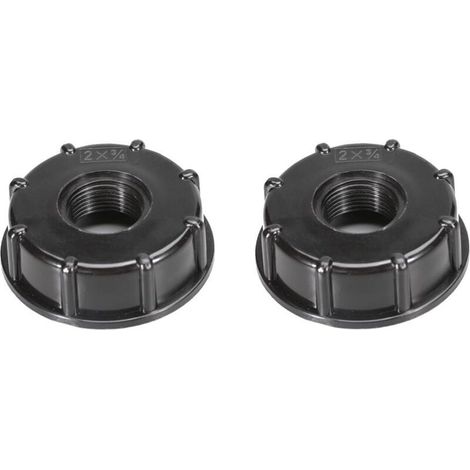 2 Pièces Adaptateur IBC Bouchon S60x6 - Connecteur de Réservoir IBC 3/4 Pouce - Adaptateur IBC Bouchon s60x6 pour cuve 1000 litres 3/4 Pouce (1/5)