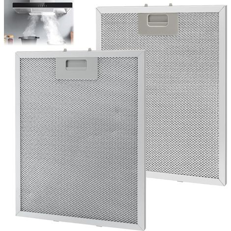Pack 2 Filtre hotte, Aluminium lavable 32x26cm, 5 couches, Universel, Cuisine (1/5)