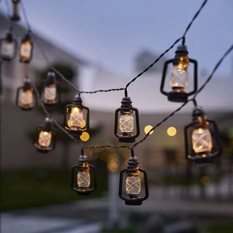 Retro-Kerosinflaschen-Lichterkette, Innen-/Garten-Lichterkette, Lichterkette, D-Solar-Lichterkette, 5 m, warmweiß, 20 D, Dekor, Mädchenschlafzimmer, Bar, Party, Dekoration (1/5)