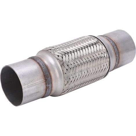 Tuyau flexible échappement, 2.5x10 pouces acier inoxydable ondulé robuste, tube joint silencieux pour voiture camion réparation bricolage (1/5)