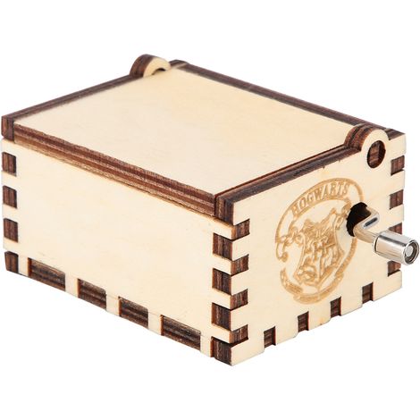 Coffret cadeau rétro boîte à musique en bois sculpté blanc vintage Harry Potter (1/5)