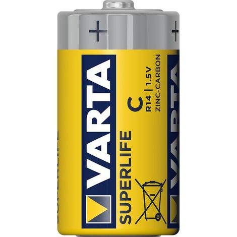 Varta 2014 Zink-Kohle 1,5V nicht wiederaufladbare Batterie - Batterien (Zink-Kohle, zylindrisch, 1,5 V, 2 Stück, C, 50 mm)