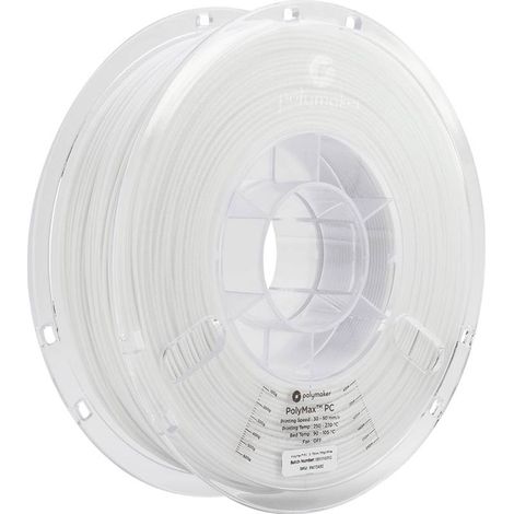 Polymaker PC02004 Polymax Tough Filament PC (polycarbonate) rigidité élevée, résiste à la chaleur, résiste aux chocs 2.85 mm 750 g blanc 1 pc(s) X250632 (1/5)