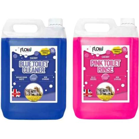 Caravan Toilet Fluids 10L Blue and Pink Toilet Cleaner Chemical Toilet Fluid Set for Motorhome Portable Toilets