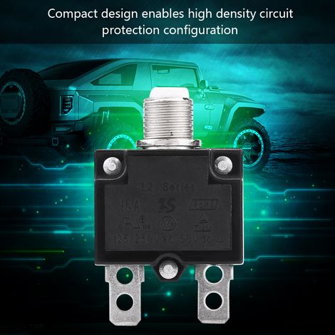 Disjoncteur thermique 15A 125/250V réarmable, protection surcharge et surintensité pour générateur (1/5)
