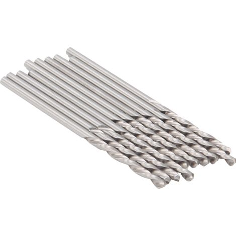 10 forets hélicoïdaux à queue droite de petit diamètre, pour machines-outils et quincaillerie de perçage, 1,75 mm (1/5)