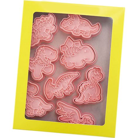 Moule à biscuits dinosaure, emporte-pièce 3D mignon en plastique alimentaire, motif animal, pour biscuits, gâteaux et desserts. (1/5)