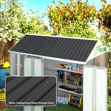 12 Light Grey Galvanised Steel Roofing Sheets for Sheds,Carports,Greenhouses-Easy Installation,Weather-Resistant,Customizable Size (1/5)