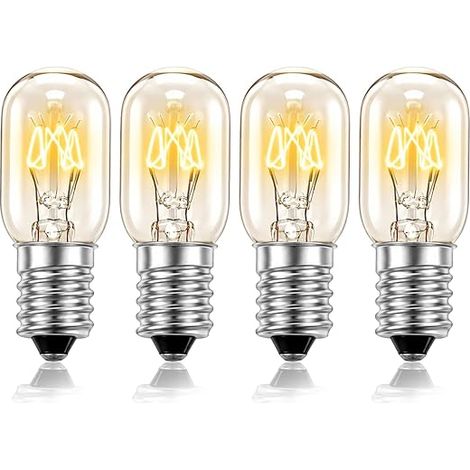 4 x Fridge Light Bulbs 15W E14 Warm White 2700K T20 Small Base Lamp (1/5)