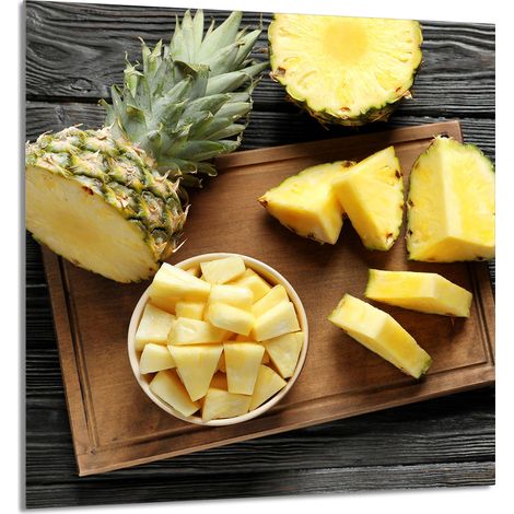 GLASPLATTE FÜR KÜCHE 60x65 Ananas (1/5)