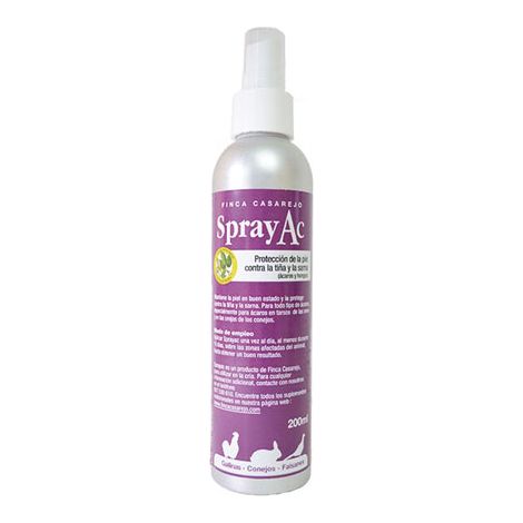 SprayAC - Combate la tiña y la sarna en conejos y gallinas - 200 ml