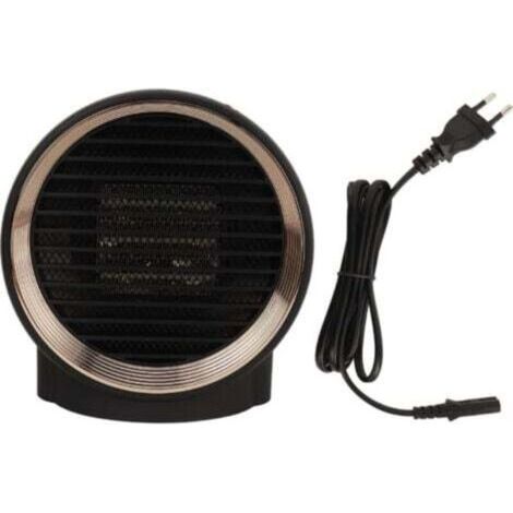 Mini radiateur électrique rond de 1000 W, fonctionnement silencieux, pour la maison, la chambre à coucher, le bureau, l'utilisation intérieure, noir, 95 V, prise UE 240 V (1/4)