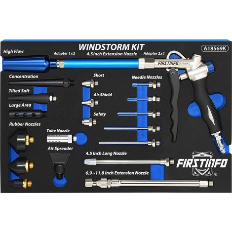 Soufflette Air Comprimé Windstorm Kit 22 Pièces A18569KEU (1/5)
