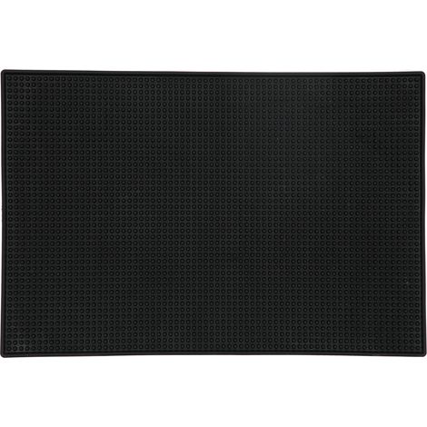 Thick Bar Mat NonSlip Rubber Pad Placemat for Kitchen Hotel Restaurant Coffee Shop Black(30x45cm 11.8x17.7in )