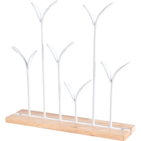Présentoir à bijoux de bureau style européen à monter soi-même - Présentoir pour boucles d'oreilles, colliers, bagues et autres objets décoratifs - Blanc