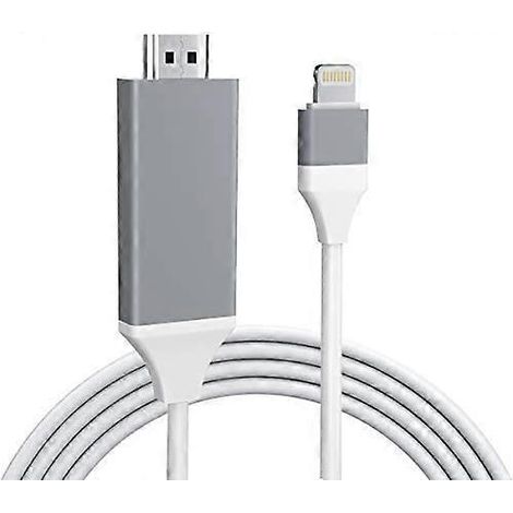 Adaptateur Lightning vers HDMI, adaptateur AV numérique Lightning vers HDMI 2K, adaptateur iPhone vers HDMI