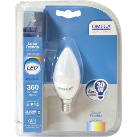 CANDELA LED C37 4W E14 6500K (1/2)