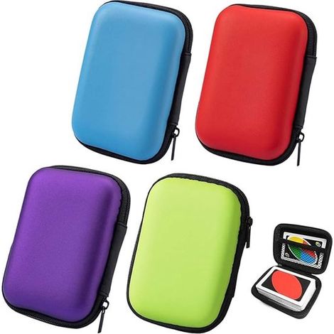Paquete de 4 cajas de almacenamiento portátiles de EVA de 11,5 x 7,5 x 3,5 cm - Multicolor (1/5)