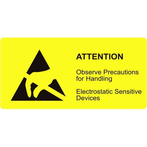 BJZ Logo antistatique (ESD) 1500 pc(s) jaune (L x l) 74 mm x 37 mm autocollant