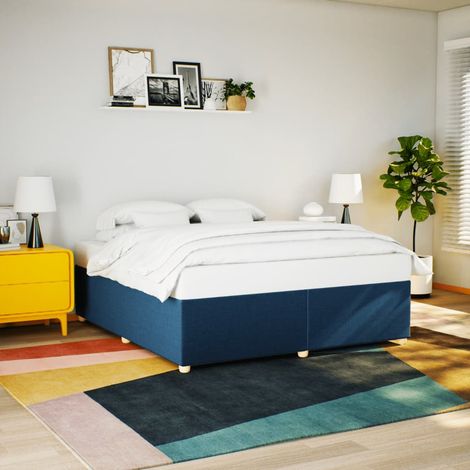 Cama sin colchón tela azul 200x200 cm vidaXL (1/5)