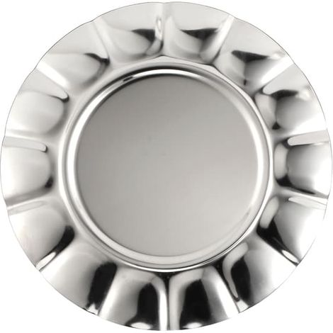 Assiette ronde en acier inoxydable de 18 cm (7 pouces) pour fruits, amuse-gueules, entrées, bar à domicile, café, ustensiles de cuisine (1 pièce) (1/5)