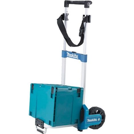 Makita Foldable MakPac Case Trolley Sack Truck with Belt + Deep Makpac 3 Case