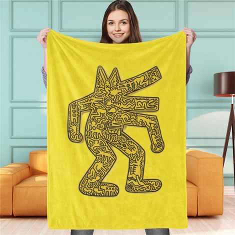 Couverture Légère Loup Mignon Colorée - Idéale pour Maison, Bureau, Voyage et Camping - Modèle BL692 140x200cm (1/5)