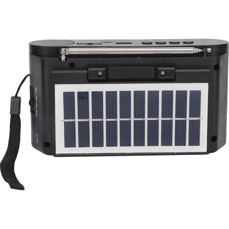 Radio portable à batterie FM AM SW multibande rechargeable solairement avec Bluetooth et antenne télescopique pour une utilisation intérieure et extérieure (1/4)