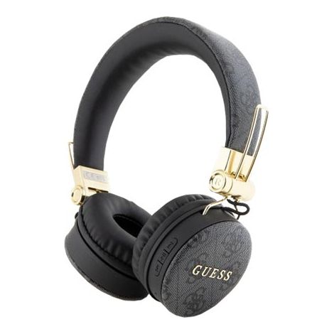 GUESS PU Leather 4G Metal Logo BT5.3 Stereo Headphones Black, GUBH704GEMK