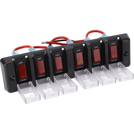 Convient aux panneaux à interrupteurs à bascule à 6 positions, indice de protection IP66, DC12V 16A, avec indicateur LED. (1/5)