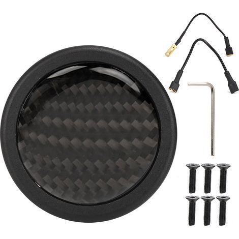 Bouton poussoir de klaxon en Fiber de carbone pour volant MOMO à 6 boulons, pièces modifiées de voiture automobile. (1/5)