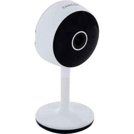 Caméra de surveillance intérieure Wi-Fi 1080p - micro SD 128Go - Noir et Blanc - Chacon (1/7)
