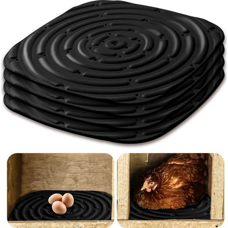 Lot de 4 tapis de nidification lavables pour poules — Doublures pour pondoirs (1/5)