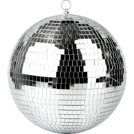 Boule à Facettes 30 cm - 1 Pièce - Verre Argenté - Réflexion Lumineuse - Soirées et Mariages - Diamètre 30 cm (1/5)