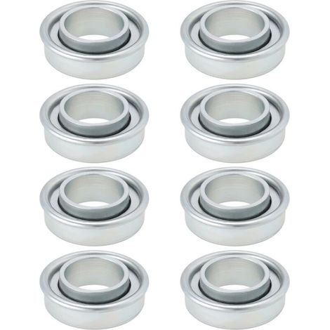 Set of 8 Heavy Duty Trolley Bearings, Wheel Bearings OD35mm ID20mm H12mm for Most Heavy Duty Trolley Models, Silver (1/5)