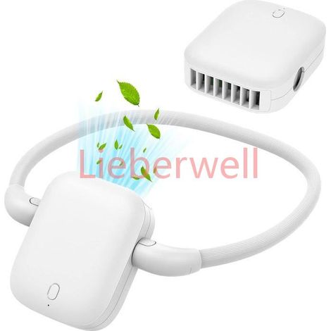 Ventilateur de cou , AIPERQ , Modèle universel , 2 en 1 (clip & collier) , 3 vitesses , Rechargeable USB (1/5)