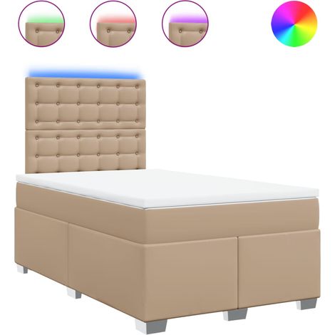 Maison Exclusive - Sommier à lattes de lit matelas cappuccino 120x190cm similicuir