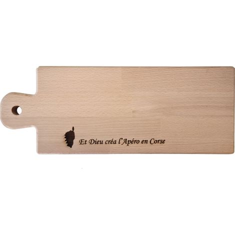 Planche rectangulaire en bois de hêtre gravé (1/2)