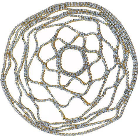 Chaîne de tête en maille cristal strass bijoux cheveux mariage soirée unique accessoire cheveux femme fille (1/4)