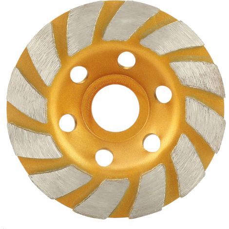 Jeffergarden Outil de coupe diamanté, disque de meulage à segments ronds anti-vibrations de 100 mm, haute efficacité et résistant à l'usure pour le granit et le béton. (1/4)