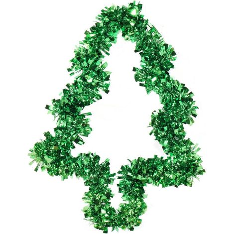 Decorazione natalizia: albero di Natale da appendere, realizzato in lamina verde, 30 cm. (1/3)