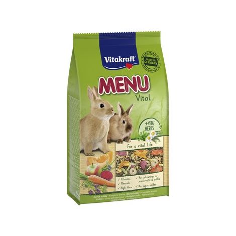 MENU Vital Rabbit Food 1kg - Una miscela di ingredienti naturali
